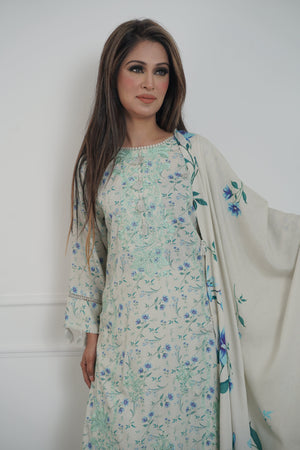 Rozi - Exclusive Karandi Outfit with Shawl - Ready to Wear - SB243 - Eid Volume 2