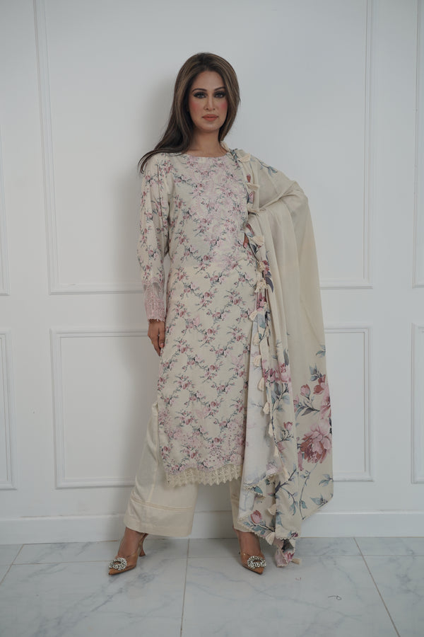 Rozi - Exclusive Karandi Outfit with Shawl - Ready to Wear -SD248 - Eid Volume 2