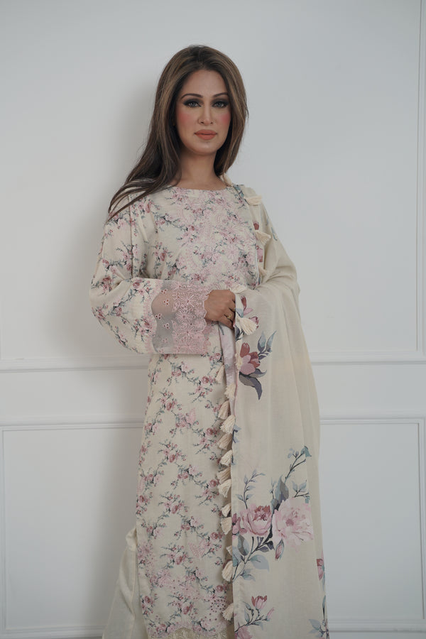 Rozi - Exclusive Karandi Outfit with Shawl - Ready to Wear -SD248 - Eid Volume 2