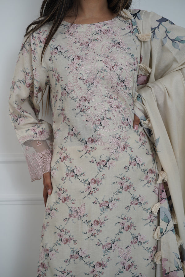 Rozi - Exclusive Karandi Outfit with Shawl - Ready to Wear -SD248 - Eid Volume 2