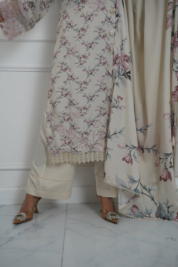 Rozi - Exclusive Karandi Outfit with Shawl - Ready to Wear -SD248 - Eid Volume 2