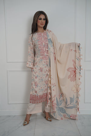 Rozi - Exclusive Karandi Outfit with Shawl - Ready to Wear -MC258 - Eid Volume 2