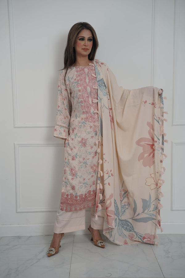 Rozi - Exclusive Karandi Outfit with Shawl - Ready to Wear -MC258 - Eid Volume 2