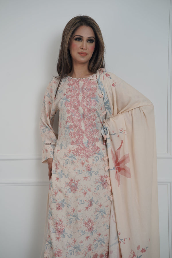 Rozi - Exclusive Karandi Outfit with Shawl - Ready to Wear -MC258 - Eid Volume 2