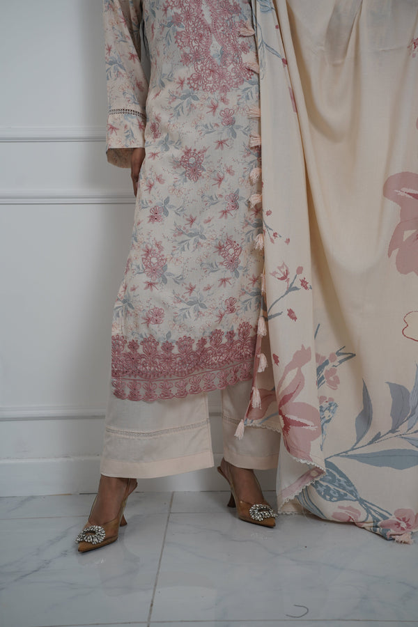 Rozi - Exclusive Karandi Outfit with Shawl - Ready to Wear -MC258 - Eid Volume 2