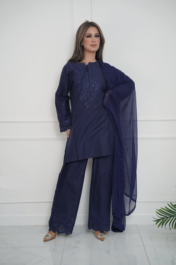 Rozi  - Exclusive Cotton  Outfit with Dupatta - Ready to Wear - MC334- Eid Volume 5