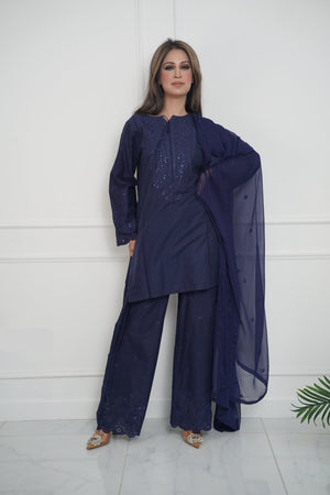 Rozi  - Exclusive Cotton  Outfit with Dupatta - Ready to Wear SD406