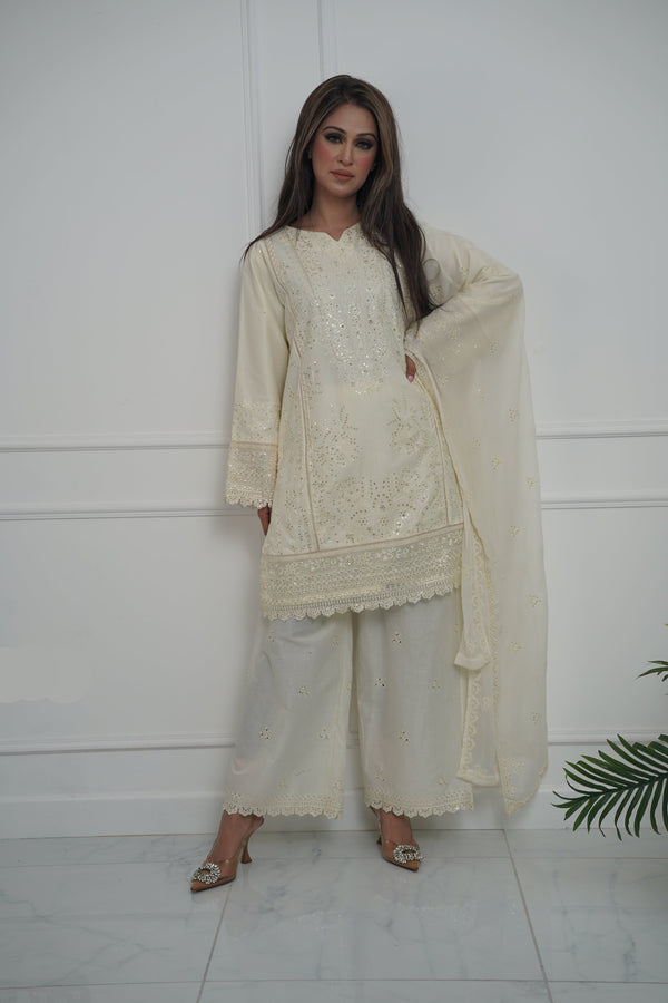 Rozi  - Exclusive Cotton  Outfit with Dupatta - Ready to Wear - MC337- Eid Volume 5