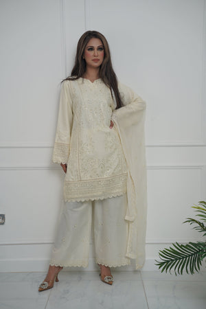 Rozi  - Exclusive Cotton  Outfit with Dupatta - Ready to Wear - MC337- Eid Volume 5