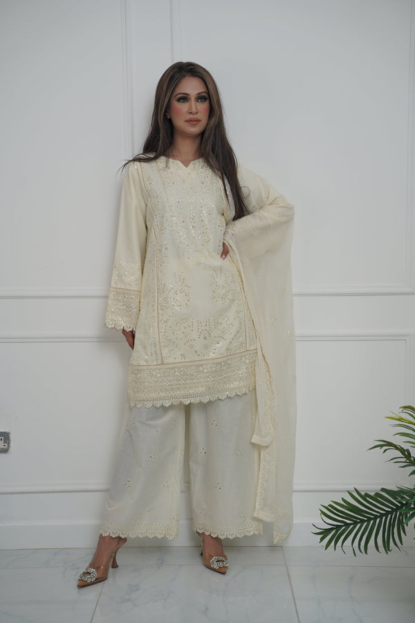 Rozi  - Exclusive Cotton  Outfit with Dupatta - Ready to Wear - MC337- Eid Volume 5