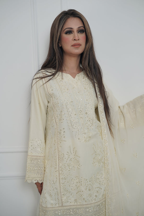 Rozi  - Exclusive Cotton  Outfit with Dupatta - Ready to Wear - MC337- Eid Volume 5