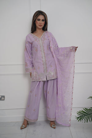 Rozi  - Exclusive Cotton  Outfit with Dupatta - Ready to Wear - MC339- Eid Volume 5