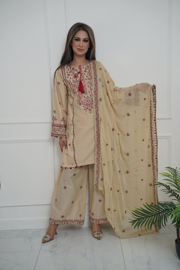 Rozi  - Exclusive Cotton  Outfit with Dupatta - Ready to Wear - MC340- Eid Volume 5