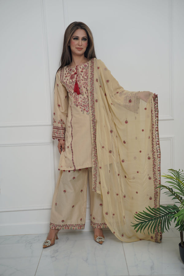 Rozi  - Exclusive Cotton  Outfit with Dupatta - Ready to Wear - MC340- Eid Volume 5