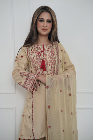 Rozi  - Exclusive Cotton  Outfit with Dupatta - Ready to Wear - MC340- Eid Volume 5
