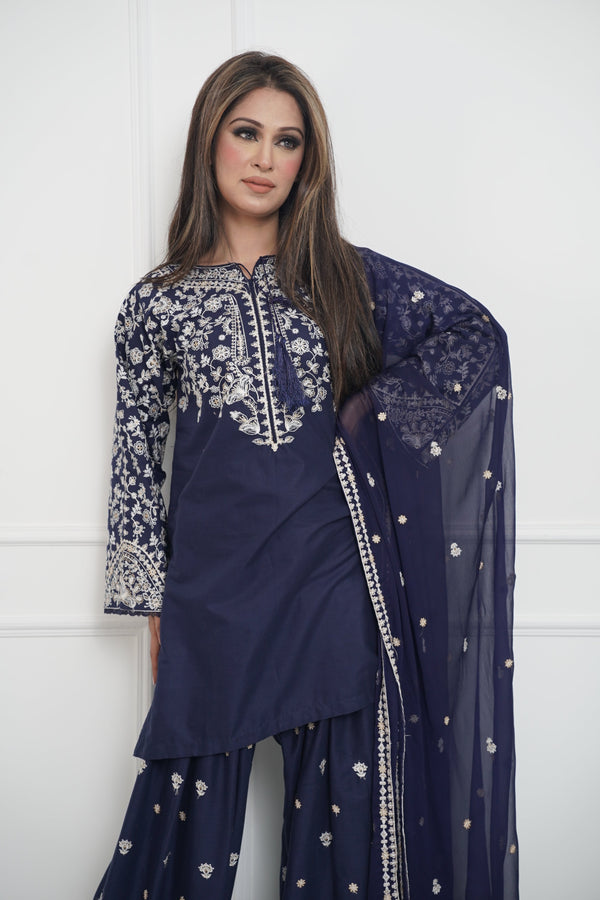 Rozi  - Exclusive Cotton  Outfit with Dupatta - Ready to Wear - SD361
