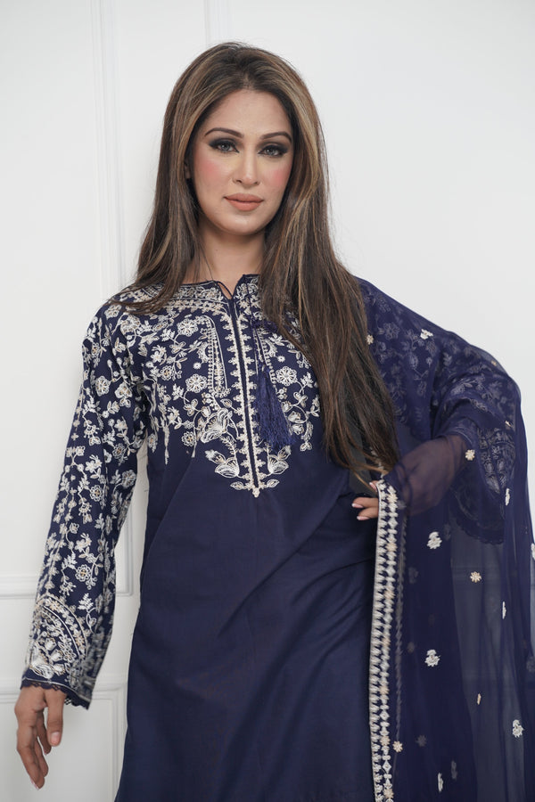 Rozi  - Exclusive Cotton  Outfit with Dupatta - Ready to Wear - SD361
