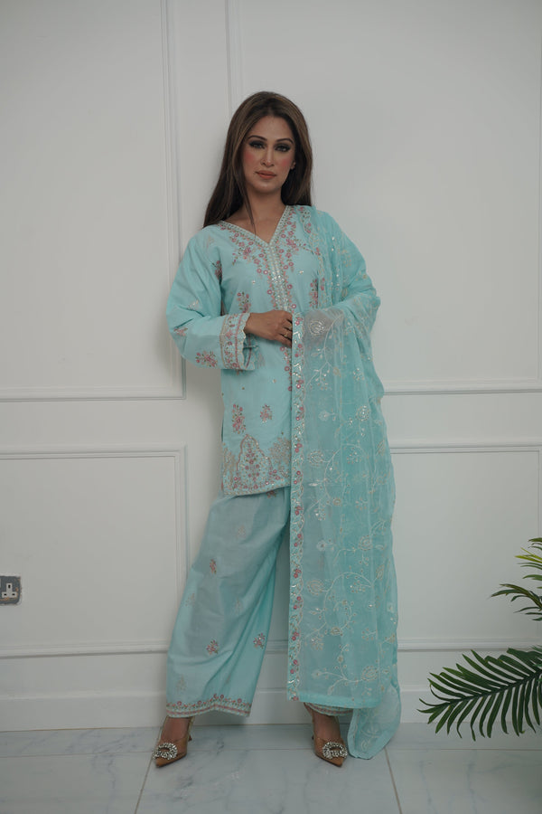 Rozi  - Exclusive Cotton  Outfit with Dupatta - Ready to Wear - MC341- Eid Volume 5