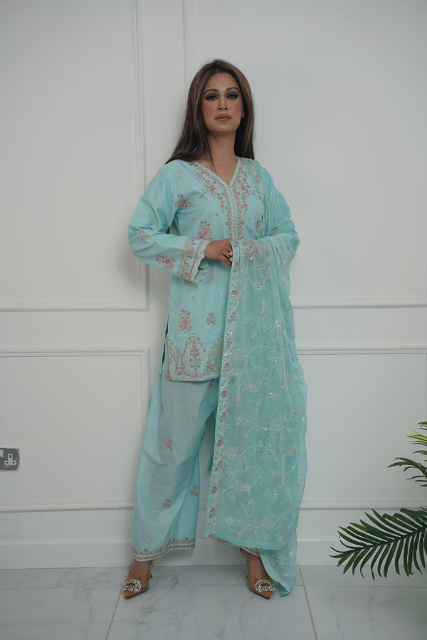 Rozi  - Exclusive Cotton  Outfit with Dupatta - Ready to Wear - MC341- Eid Volume 5