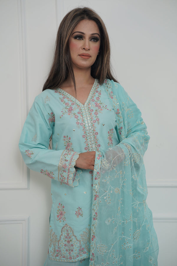 Rozi  - Exclusive Cotton  Outfit with Dupatta - Ready to Wear - MC341- Eid Volume 5