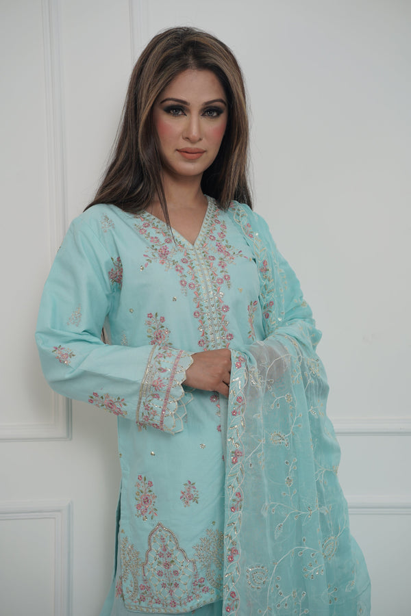 Rozi  - Exclusive Cotton  Outfit with Dupatta - Ready to Wear - MC341- Eid Volume 5