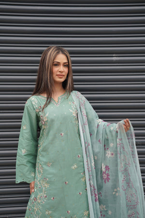 Rozi  - Exclusive Cotton  Outfit with Dupatta - Ready to Wear - MC351- Eid Volume 5