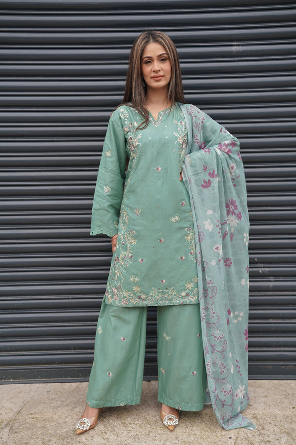 Rozi  - Exclusive Cotton  Outfit with Dupatta - Ready to Wear - MC351- Eid Volume 5