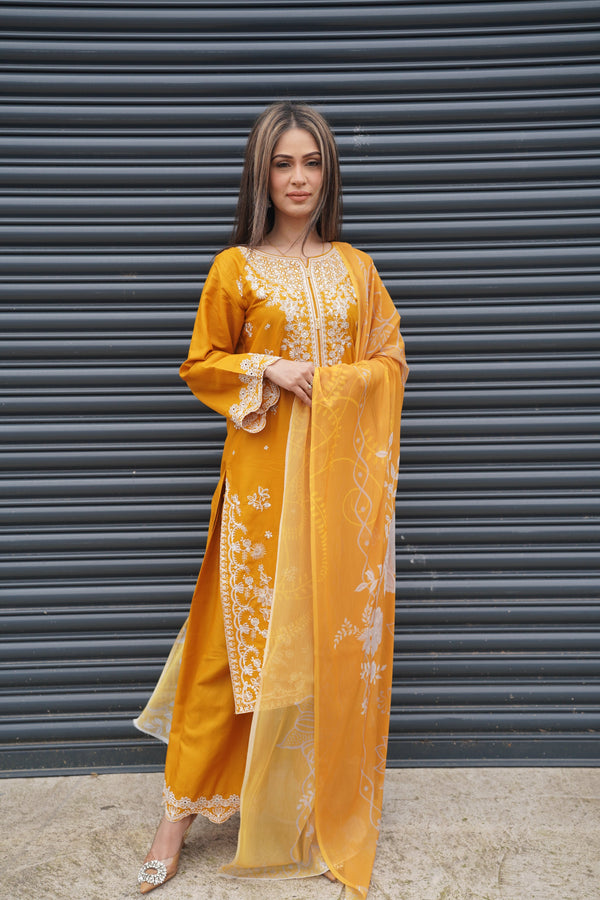 Rozi  - Exclusive Cotton  Outfit with Dupatta - Ready to Wear - MC345- Eid Volume 5