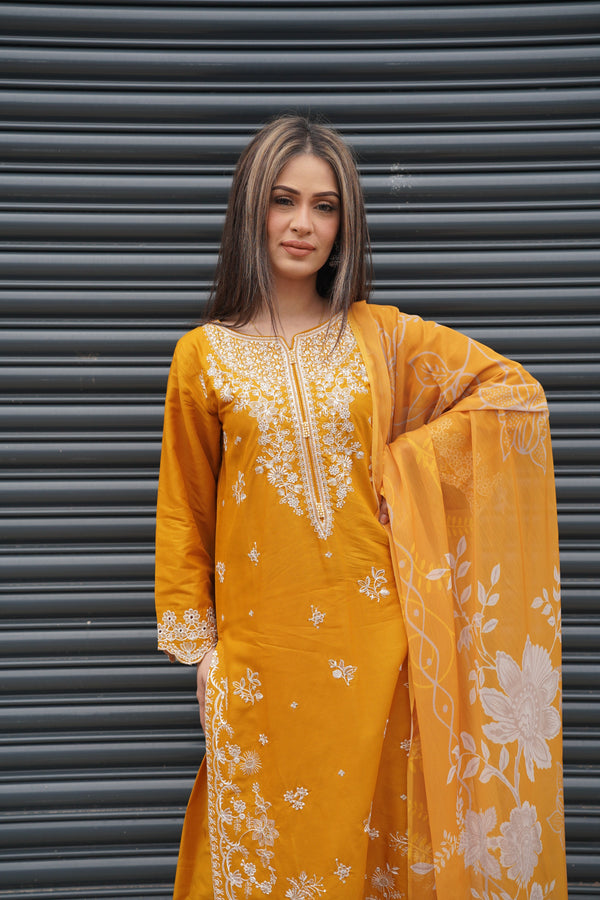 Rozi  - Exclusive Cotton  Outfit with Dupatta - Ready to Wear - MC345- Eid Volume 5