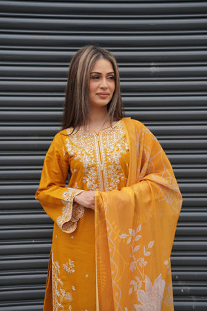 Rozi  - Exclusive Cotton  Outfit with Dupatta - Ready to Wear - MC345- Eid Volume 5
