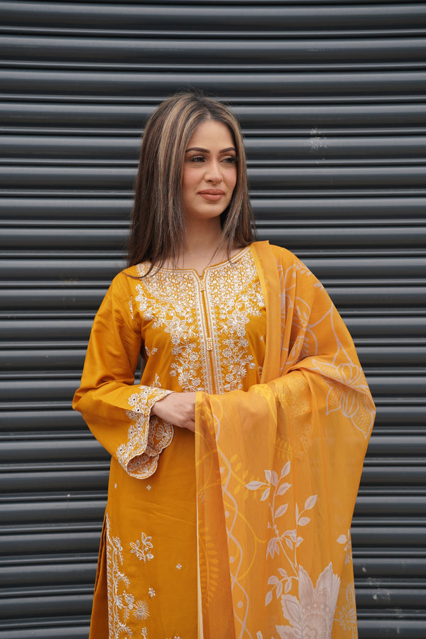 Rozi  - Exclusive Cotton  Outfit with Dupatta - Ready to Wear - MC345- Eid Volume 5