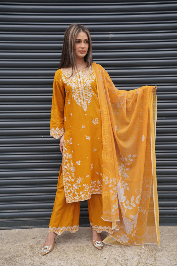 Rozi  - Exclusive Cotton  Outfit with Dupatta - Ready to Wear - MC345- Eid Volume 5