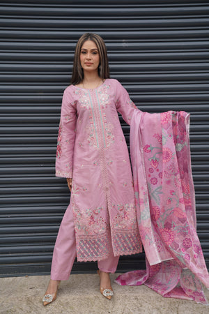 Rozi  - Exclusive Cotton  Outfit with Dupatta - Ready to Wear - MC350- Eid Volume 5