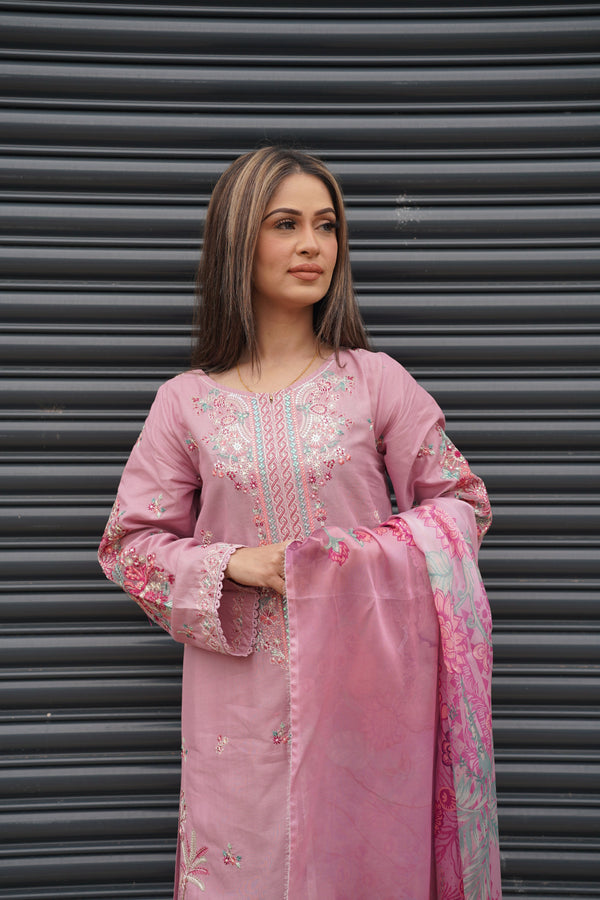 Rozi  - Exclusive Cotton  Outfit with Dupatta - Ready to Wear - MC350- Eid Volume 5