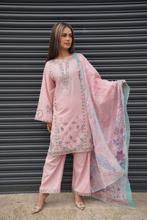 Rozi  - Exclusive Cotton  Outfit with Dupatta - Ready to Wear - MC352- Eid Volume 5