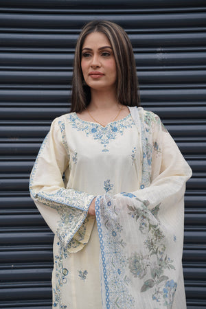 Rozi  - Exclusive Cotton  Outfit with Dupatta - Ready to Wear - MC319 - Eid Volume 5