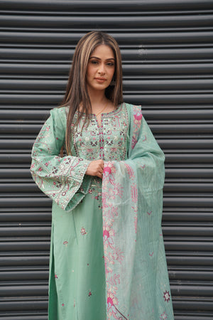 Rozi - Exclusive Cotton  Outfit with Dupatta - Ready to Wear - MC320- Eid Volume 5