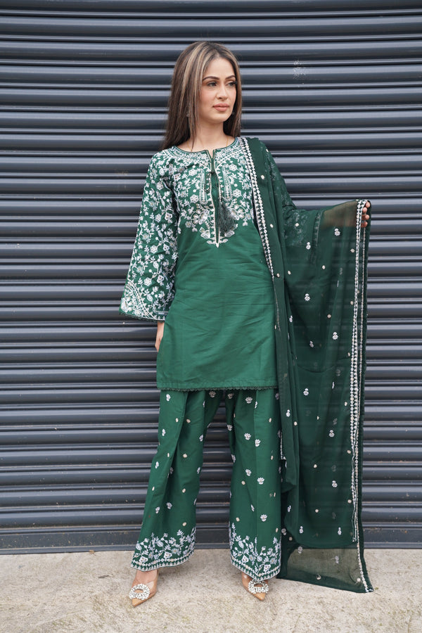 Rozi  - Exclusive Cotton  Outfit with Dupatta - Ready to Wear - MC335- Eid Volume 5