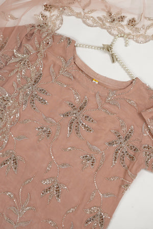 Luxury Formals - Kat Dana Heavily Embroidered Net (Long Shirts) - Ready to Wear - V1 - D7
