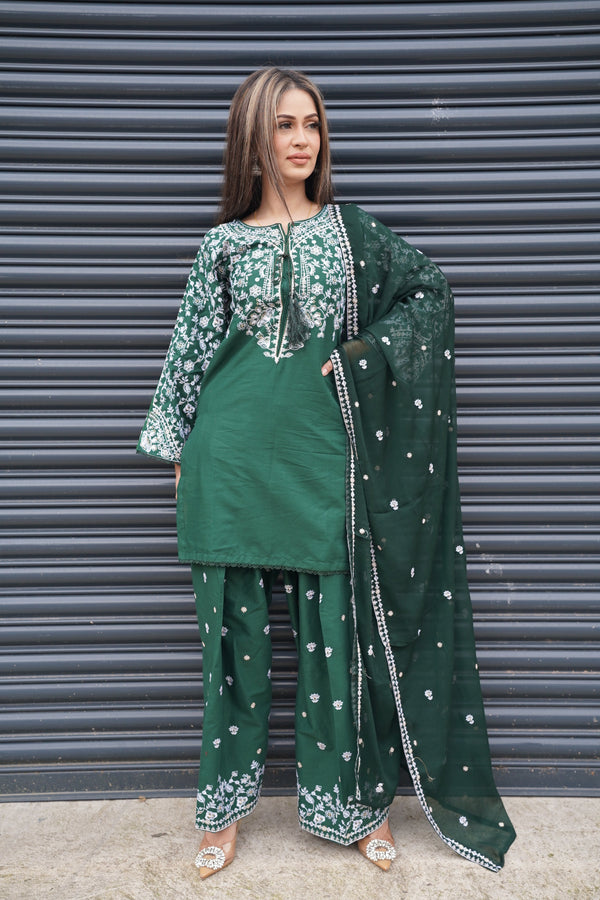 Rozi  - Exclusive Cotton  Outfit with Dupatta - Ready to Wear - MC335- Eid Volume 5