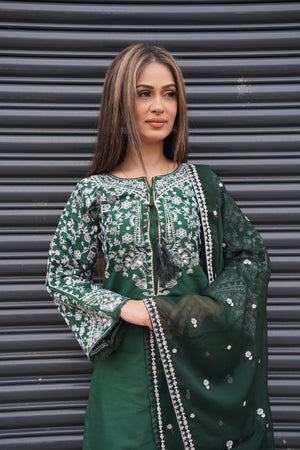Rozi  - Exclusive Cotton  Outfit with Dupatta - Ready to Wear - MC335- Eid Volume 5