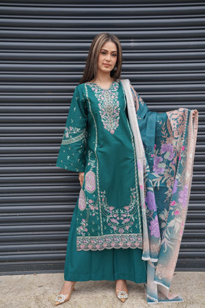 Rozi  - Exclusive Cotton  Outfit with Dupatta - Ready to Wear - MC348- Eid Volume 5