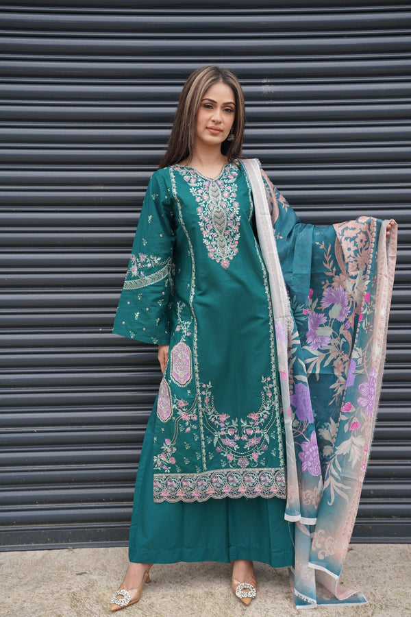 Rozi  - Exclusive Cotton  Outfit with Dupatta - Ready to Wear - MC348- Eid Volume 5