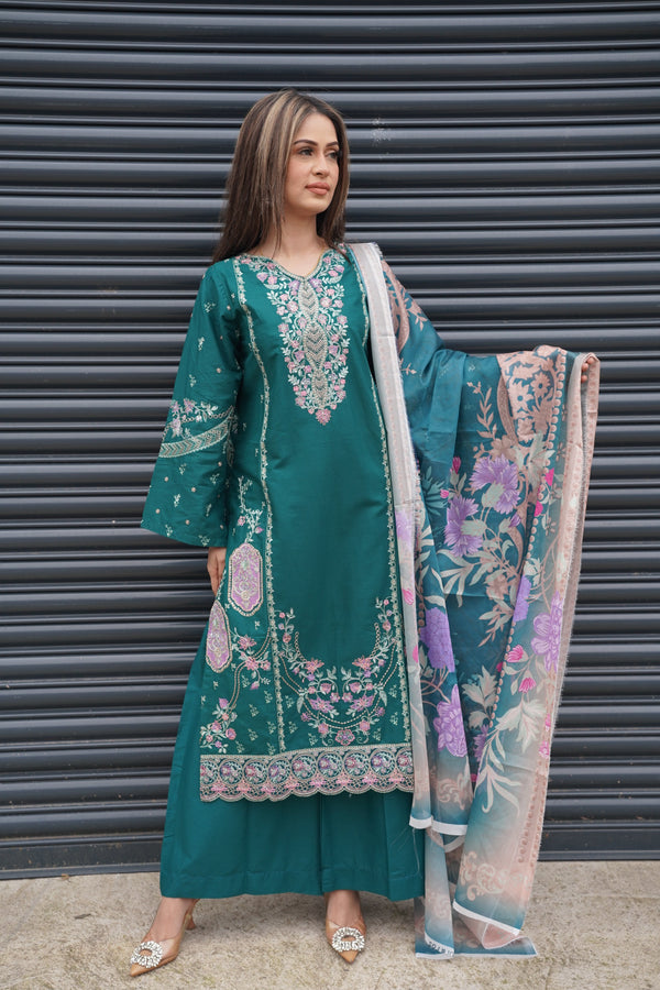 Rozi  - Exclusive Cotton  Outfit with Dupatta - Ready to Wear - MC348- Eid Volume 5