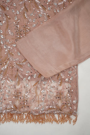 Luxury Formals - Kat Dana Heavily Embroidered Net (Long Shirts) - Ready to Wear - V1 - D8