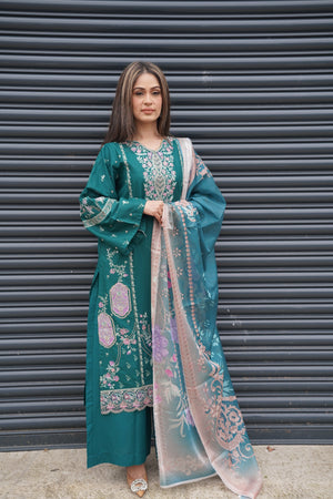 Rozi  - Exclusive Cotton  Outfit with Dupatta - Ready to Wear - MC348- Eid Volume 5