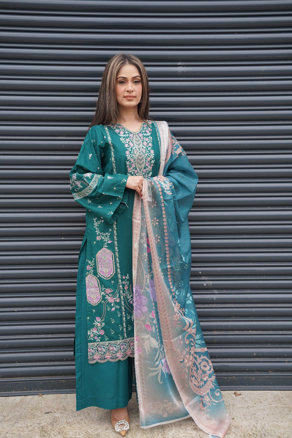 Rozi  - Exclusive Cotton  Outfit with Dupatta - Ready to Wear - MC348- Eid Volume 5