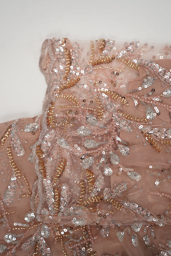 Luxury Formals - Kat Dana Heavily Embroidered Net (Long Shirts) - Ready to Wear - V1 - D8