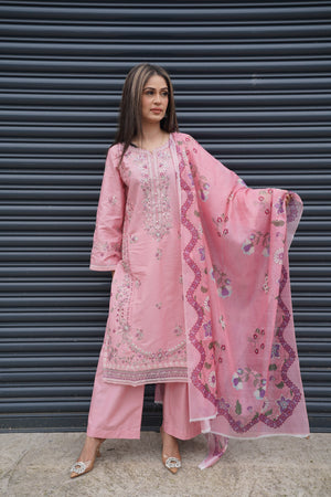 Rozi  - Exclusive Cotton  Outfit with Dupatta - Ready to Wear - MC347- Eid Volume 5