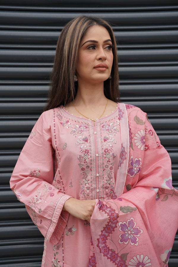 Rozi  - Exclusive Cotton  Outfit with Dupatta - Ready to Wear - MC347- Eid Volume 5